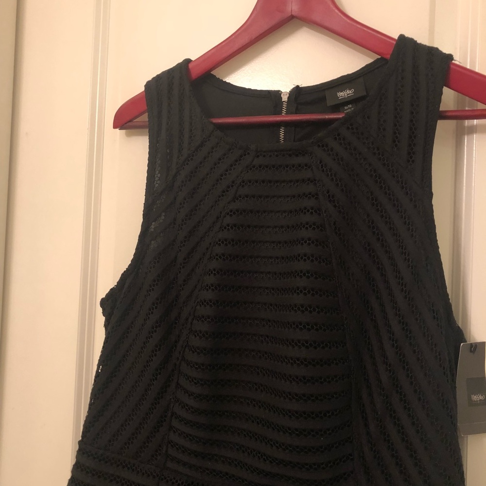 XL Mossimo Sleeveless Fit and Flair Mesh Dress